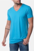 TShirt uni coton stretch Hopenlife TURQUOISE KONOHA