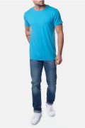 TShirt col rond coton stretch Hopenlife TURQUOISE SUNA