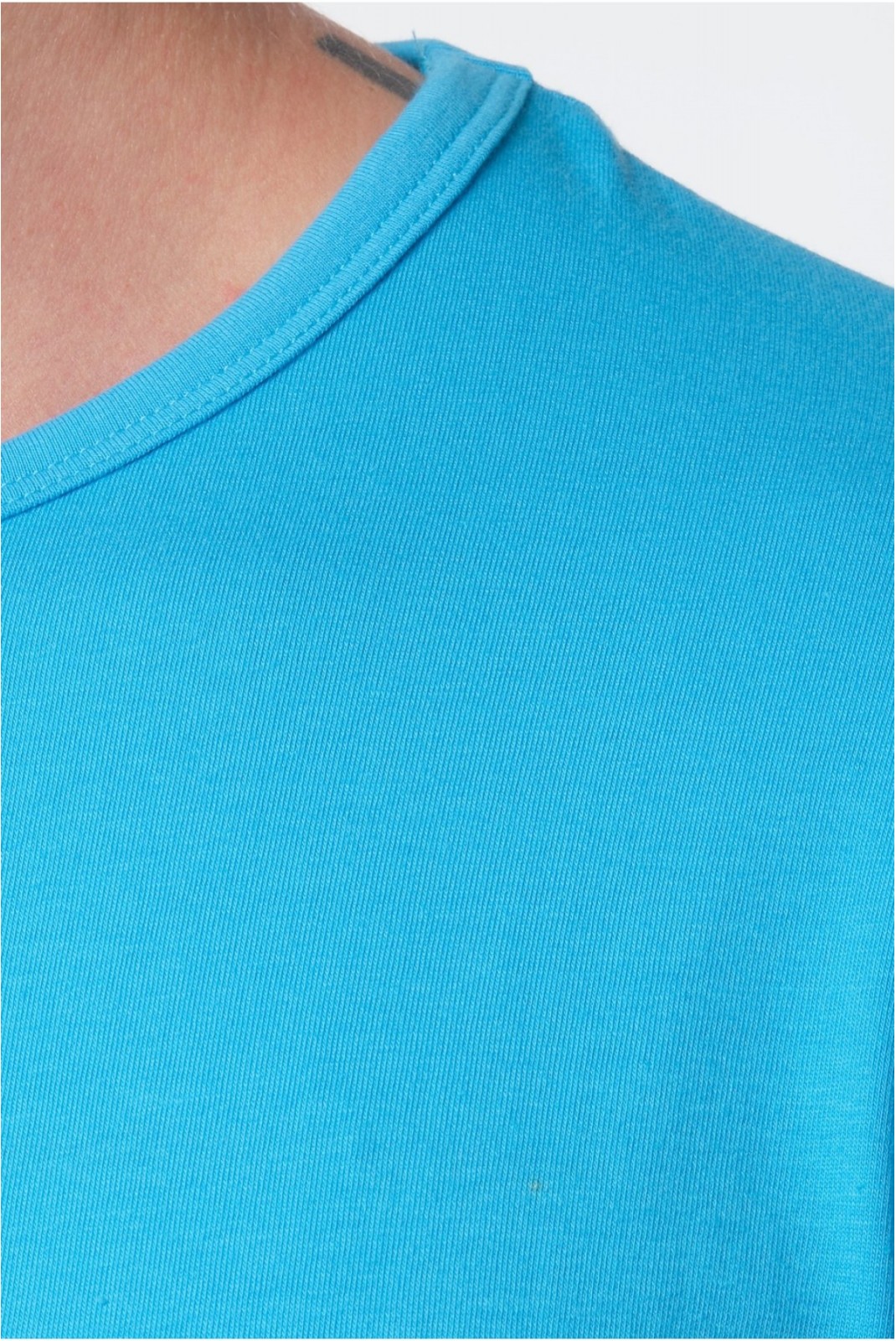 TShirt col rond coton stretch Hopenlife TURQUOISE SUNA