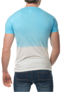 Tshirt bi couleur 100% coton Hopenlife TURQUOISE DARYUN