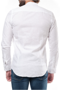 Chemise col mao lin coton Hopenlife BLANC ADAM