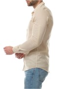 Chemise unie lin coton  Hopenlife NATUREL RAPHAEL