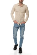 Chemise unie lin coton  Hopenlife NATUREL RAPHAEL