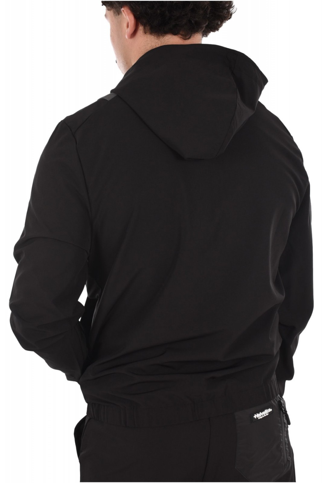 Veste zippée capuche stretch Helvetica BLACK 08TRAVELER