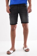 Bermuda denim stretch Schott BLACK DENIM TRDLUCAS30