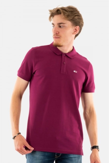 Polo Mc logo brodé Tommy Jeans VVK Valley Grape DM0DM18312