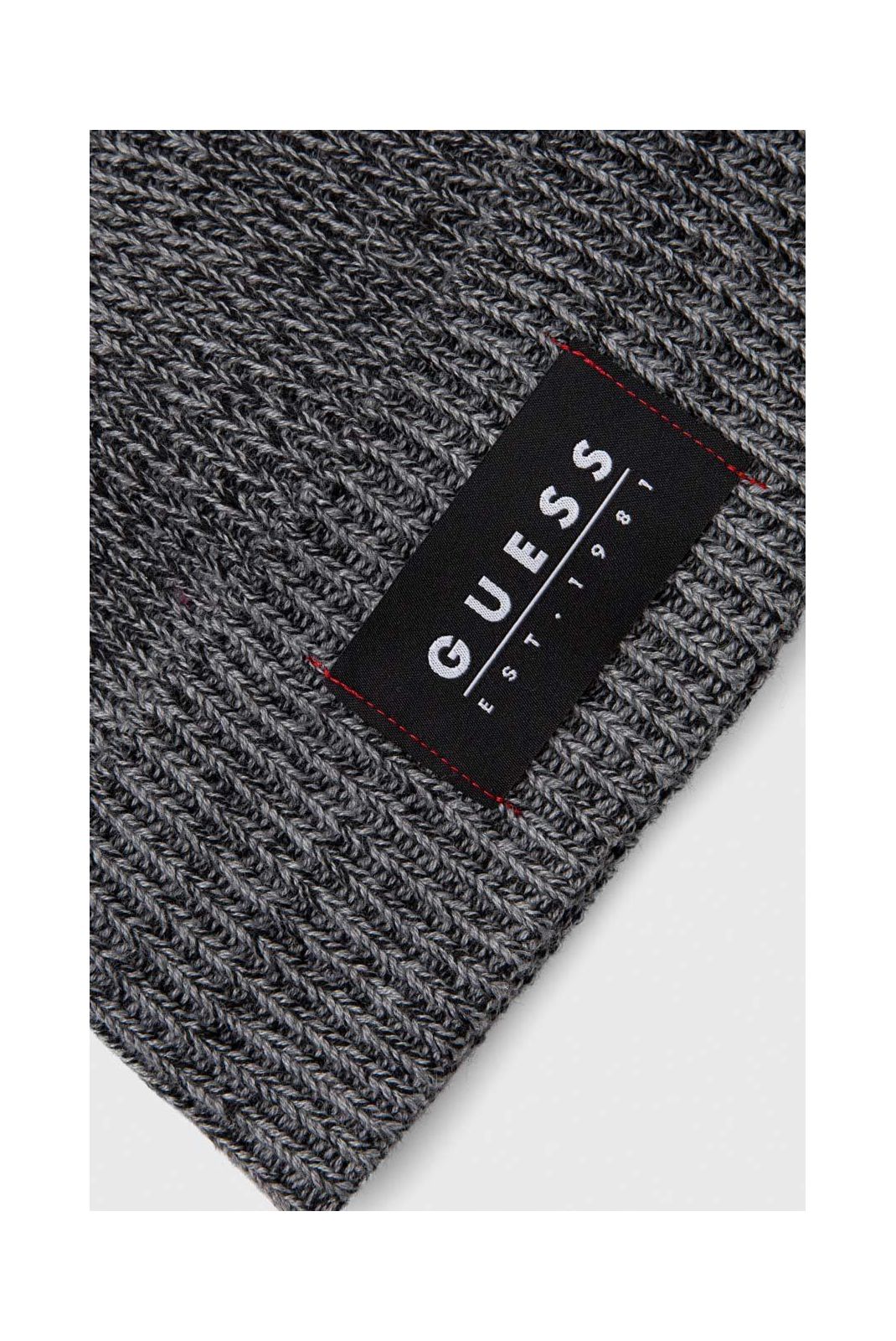 Bonnet logo patché Guess jeans BLACK/GREY AM5026 POL01