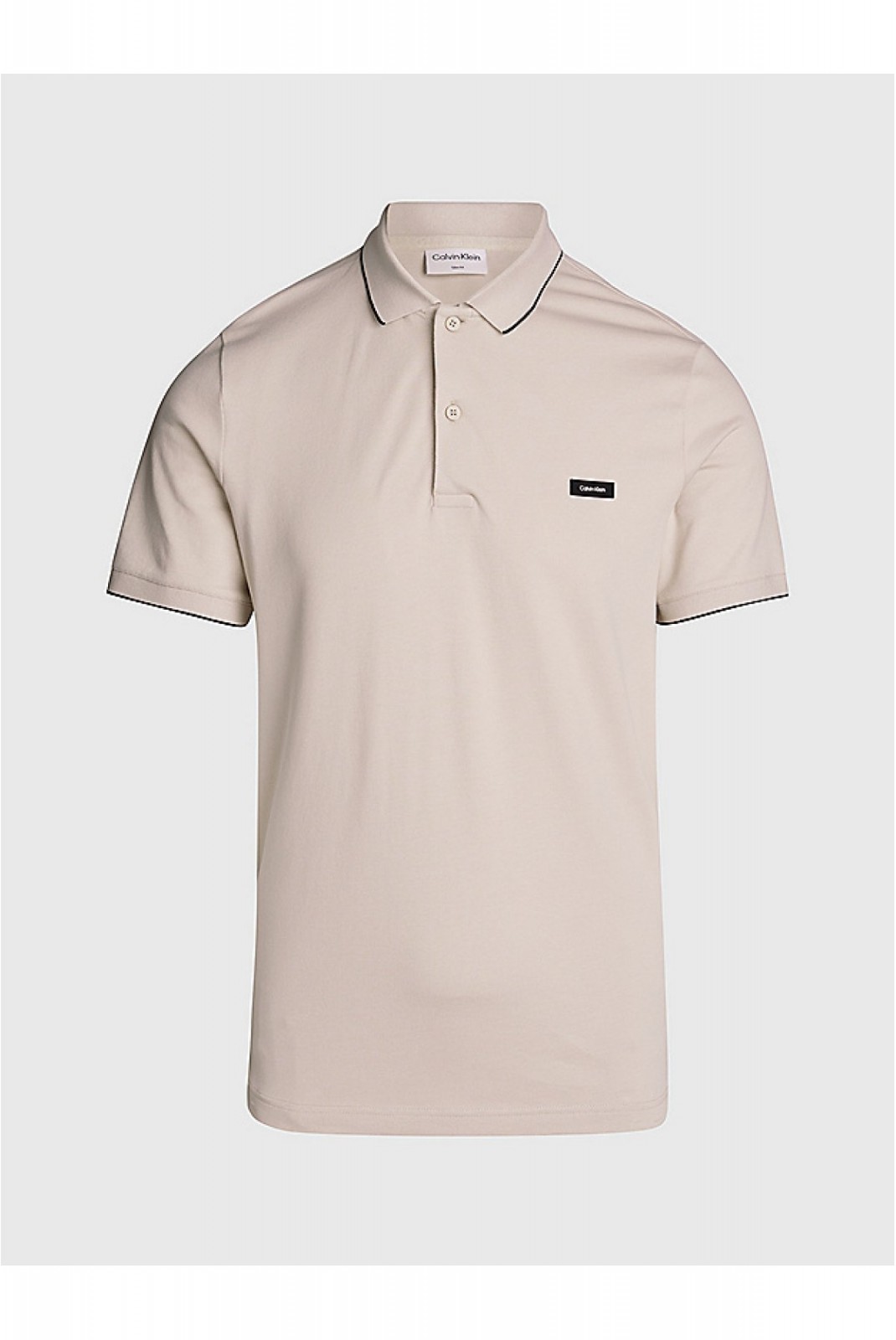 Polo stretch coton piqué Calvin klein ACE Stony Beige K10K112751