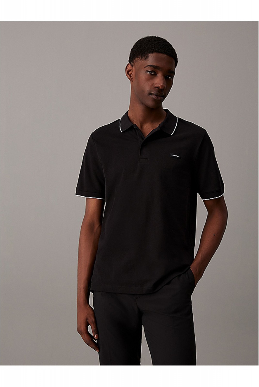 Polo stretch coton piqué Calvin klein BEH Ck Black K10K112751