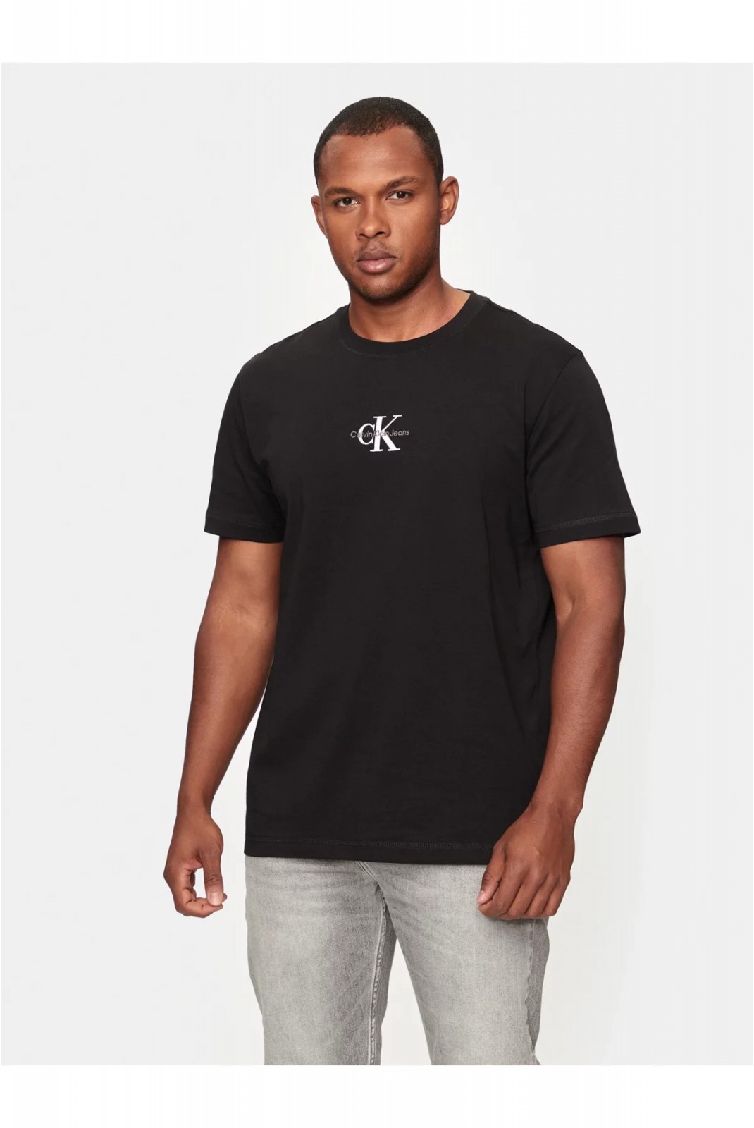 TShirt logo brodé coton Calvin klein BEH Ck Black J30J325649