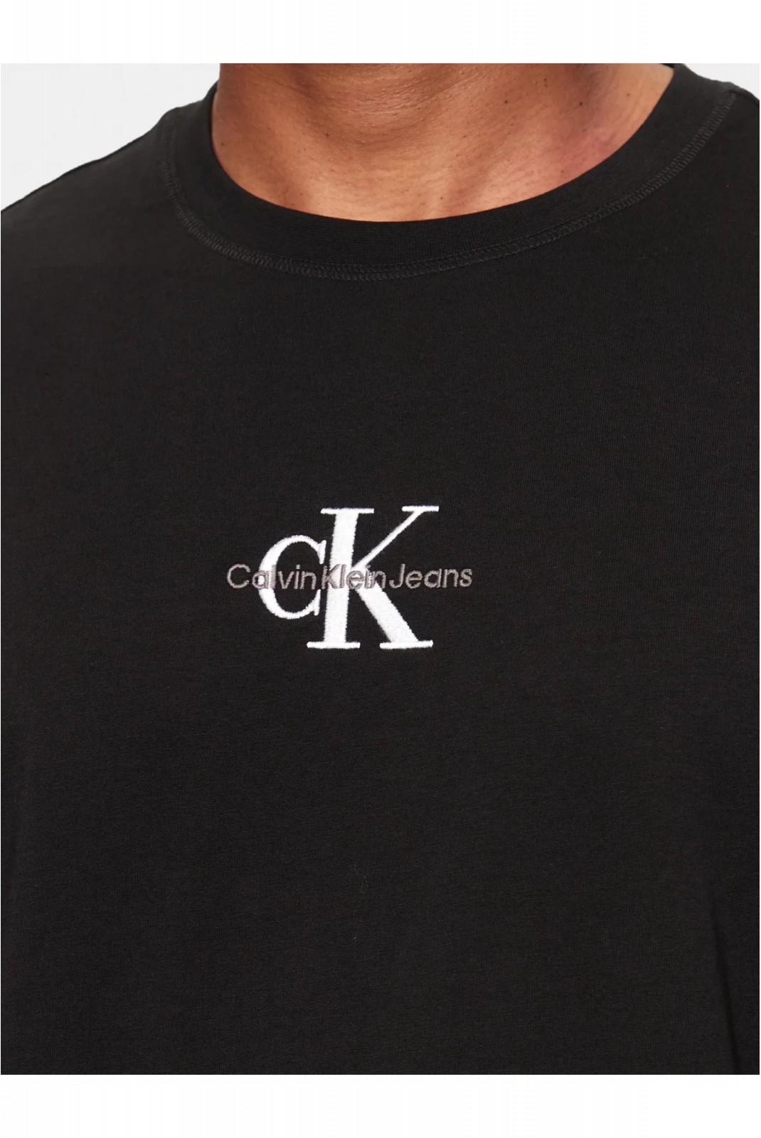 TShirt logo brodé coton Calvin klein BEH Ck Black J30J325649