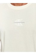 TShirt logo brodé coton Calvin klein YBI Ivory J30J325649