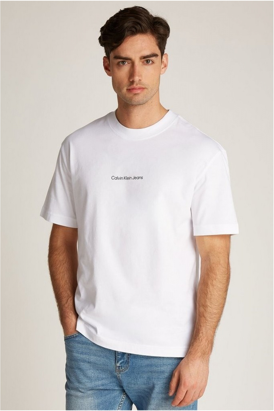 TShirt coton logo dos Calvin klein YAF Bright White J30J325688