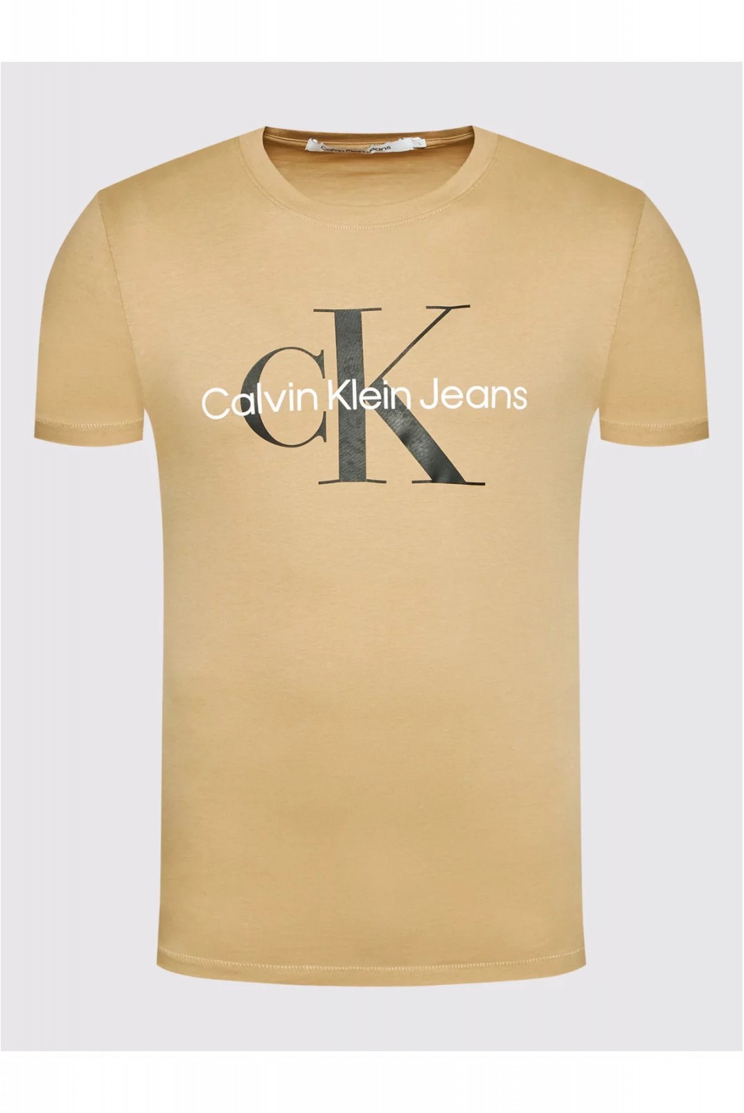 TShirt slim fit print logo Calvin klein RAE Pale Khaki J30J320806