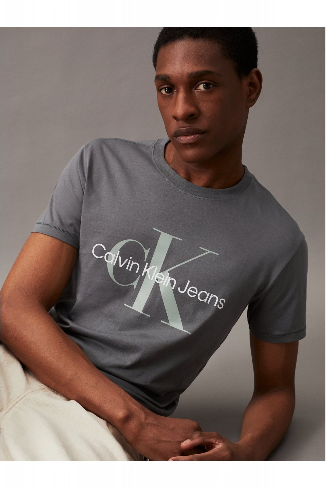 TShirt slim fit print logo Calvin klein PSL Endless Grey J30J320806