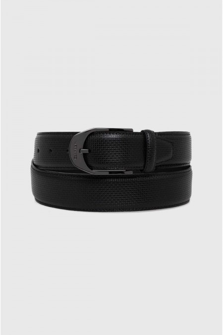 Ceinture cuir véritable Calvin klein BEH Ck Black Embossed Micro K50K511962