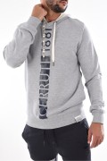 Sweat capuche logo vertical imprimé Cerruti 1881 GRIS BITTI