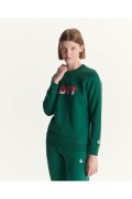 Sweat en coton bio Elvas Just over the top 249 DARK GREEN ELVAS