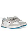 Baskets basses cuir PU Tommy Hilfiger X043 White/Grey T1X933341