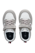 Baskets basses cuir PU Tommy Hilfiger X043 White/Grey T1X933341