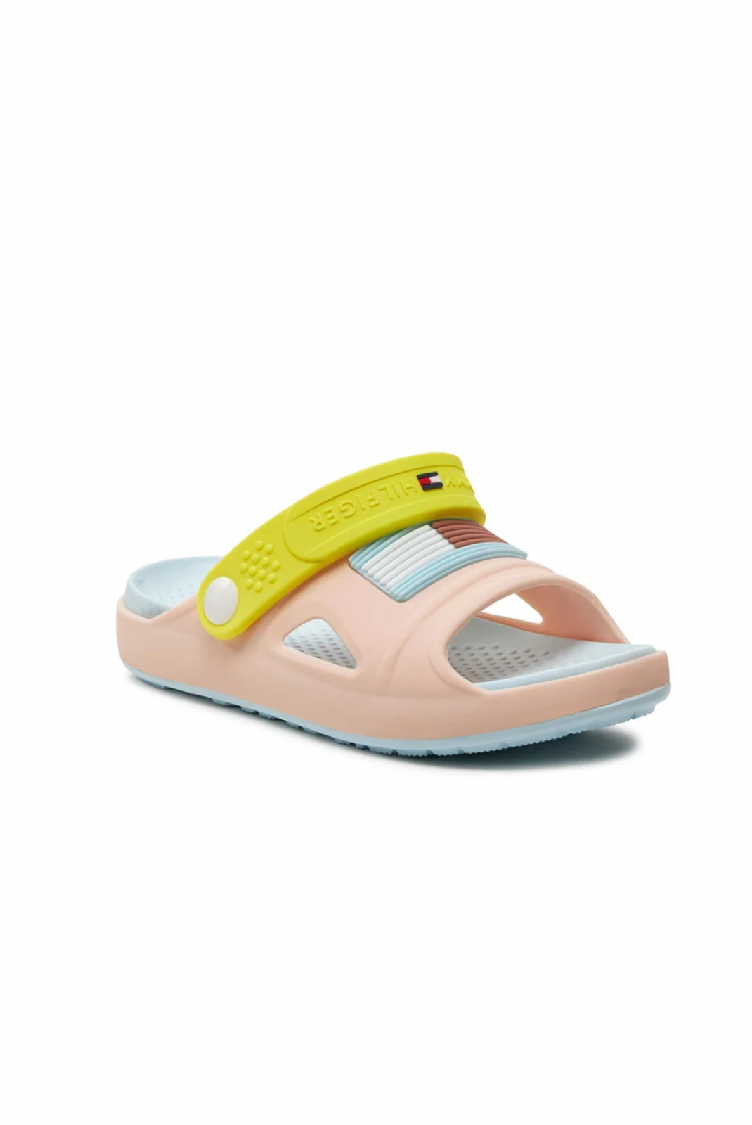 Mule PVC logo Tommy Hilfiger X447 Pink/Yellow T3A233290