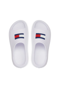 Mule PVC logo Tommy Hilfiger 100 Classic White T3X033461