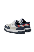 Baskets cuir PU colorblock Tommy Hilfiger Y003 White/Blue/Red T3X933368