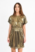 Robe courte simili cuir doré Molly bracken GOLD T1300BN