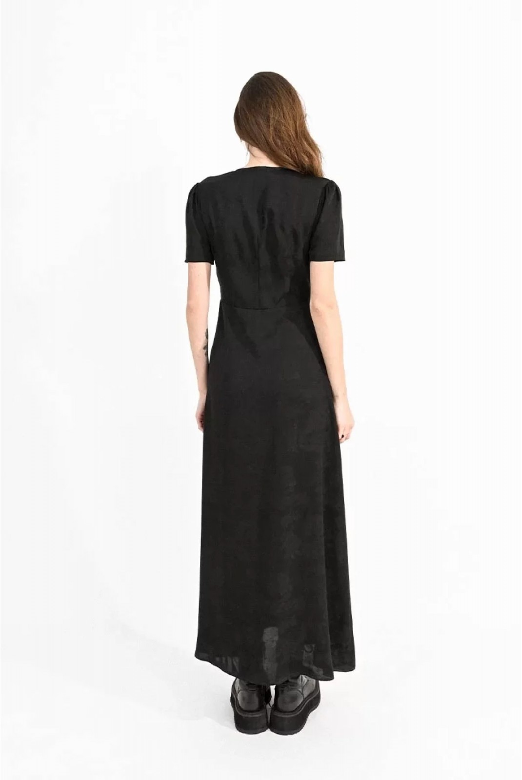 Robe longue motifs ton sur ton Molly bracken BLACK TWR106BN