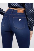 Jean coton de soie SEXY FLARE Guess jeans SLKD SILKY DARK W3GA0L D5171