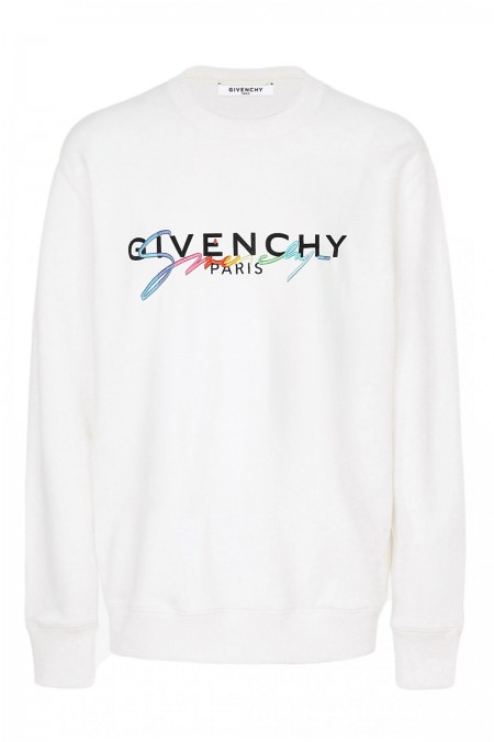 Sweat à logo brodé Givenchy 100 BLANC BMJ03C30AF