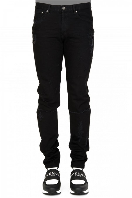 Jean slim stretch destroy  Givenchy 001 NOIR BM502D501M