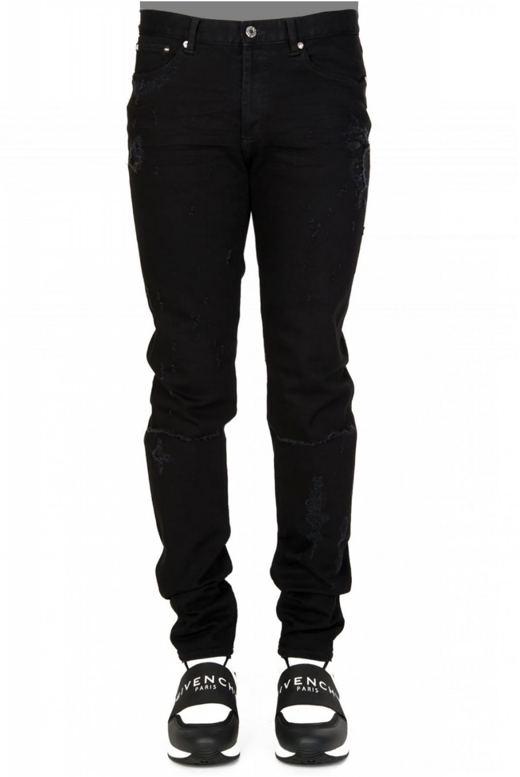 Jean slim stretch destroy  Givenchy 001 NOIR BM502D501M