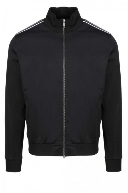 Veste zippée à bandes logo Givenchy 001 NOIR BMJ05J300B