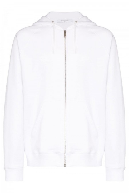 Sweat zippé à dos logo brodé Givenchy 100 BLANC BMJ03K30AF