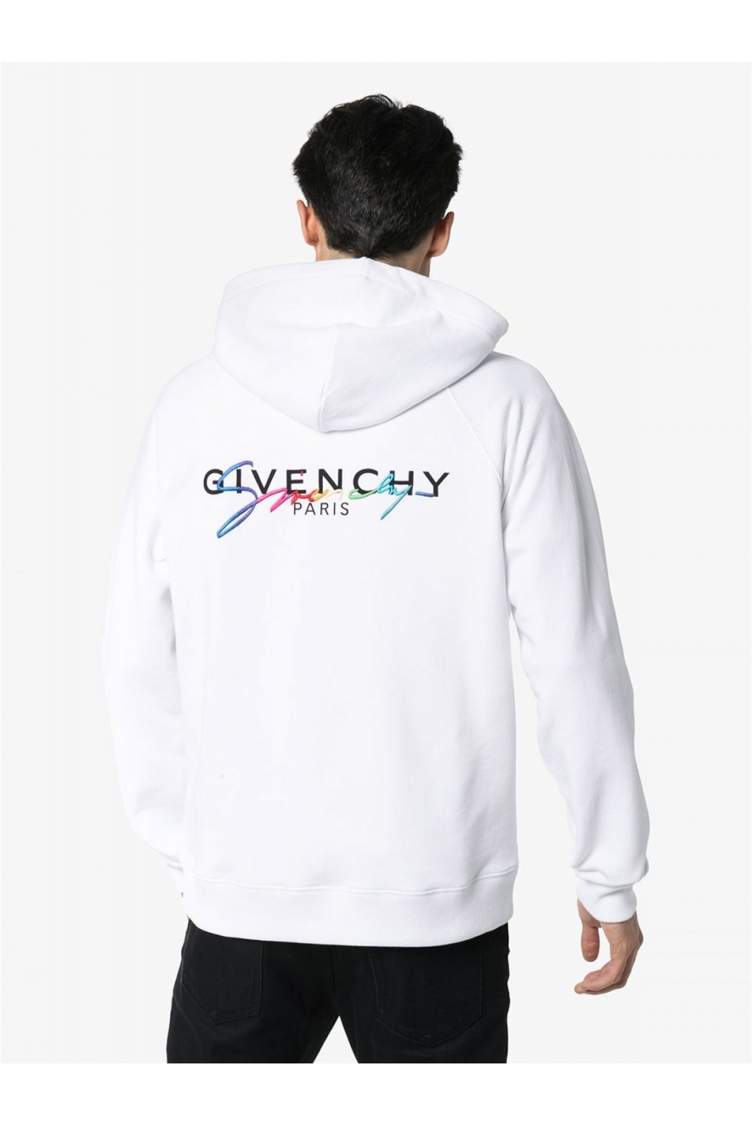 Sweat zippé à dos logo brodé Givenchy 100 BLANC BMJ03K30AF