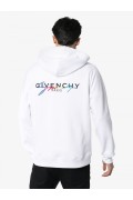 Sweat zippé à dos logo brodé Givenchy 100 BLANC BMJ03K30AF