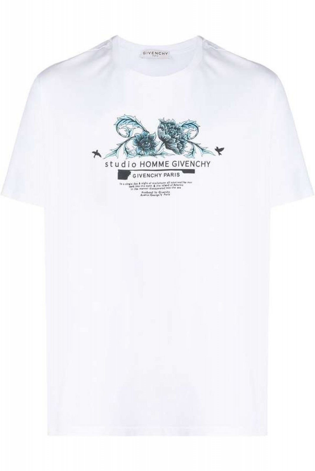 TShirt 100% coton printé Givenchy 100 WHITE BM70Y33002