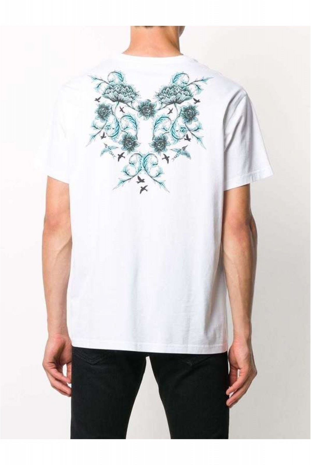 TShirt 100% coton printé Givenchy 100 WHITE BM70Y33002