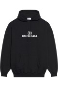 Sweat capuche print logo pixels Balenciaga 1070 NOIR 600583 TKVI8