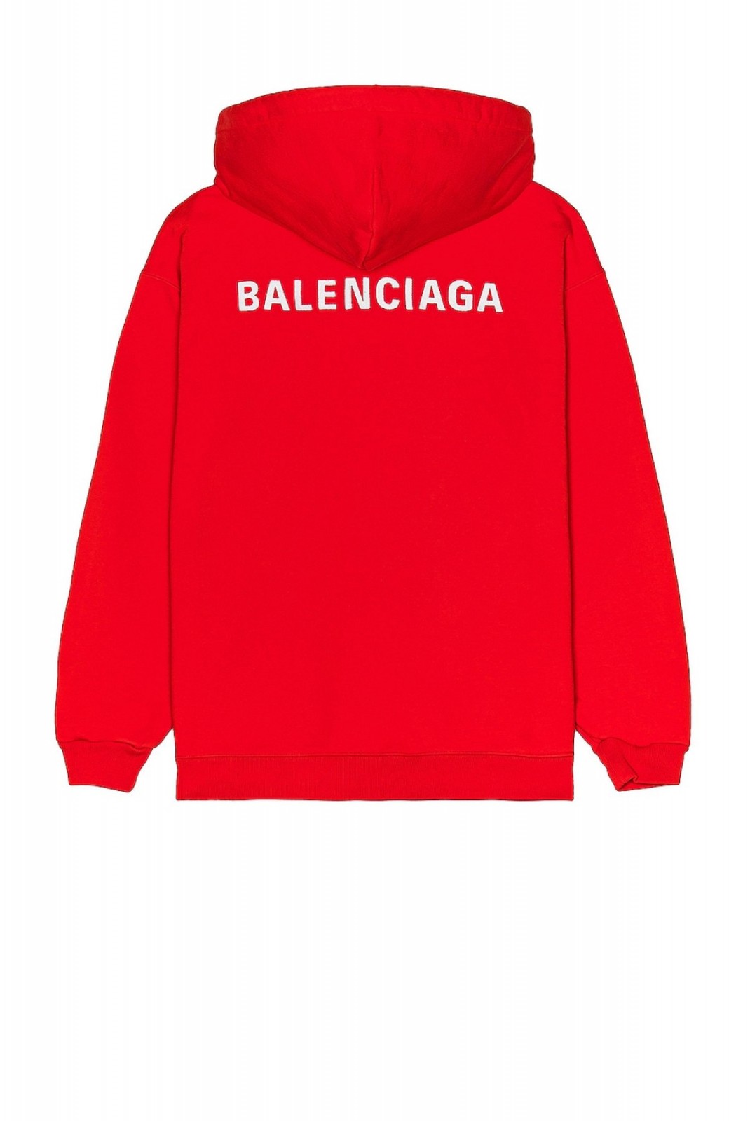 Sweat capuche logo brodé dos Balenciaga 3168 ROUGE 600583 TMVF5