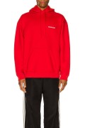 Sweat capuche logo brodé dos Balenciaga 3168 ROUGE 600583 TMVF5