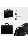 Attaché case luxe 100% cuir Time Resistance BLACK 5194201