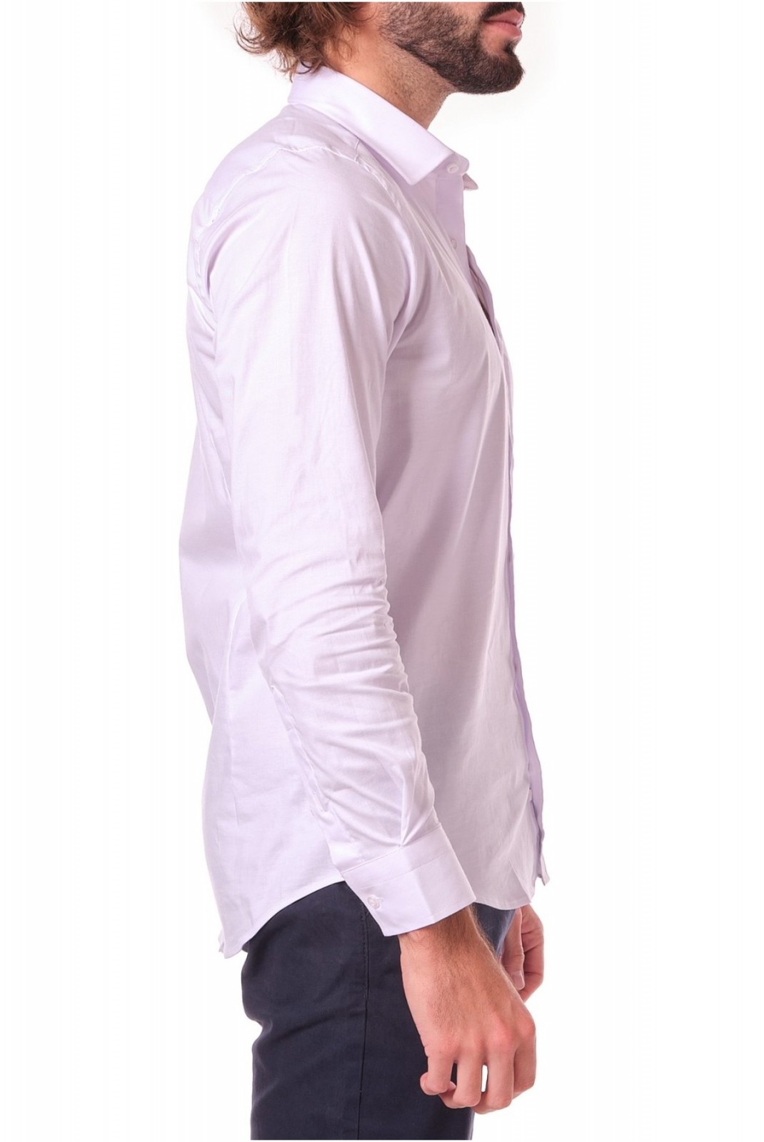 Chemise unie coton stretch Hopenlife BLANC LAZAR