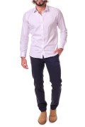 Chemise unie coton stretch Hopenlife BLANC LAZAR