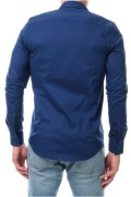 Chemise unie coton stretch Hopenlife NAVY LAZAR