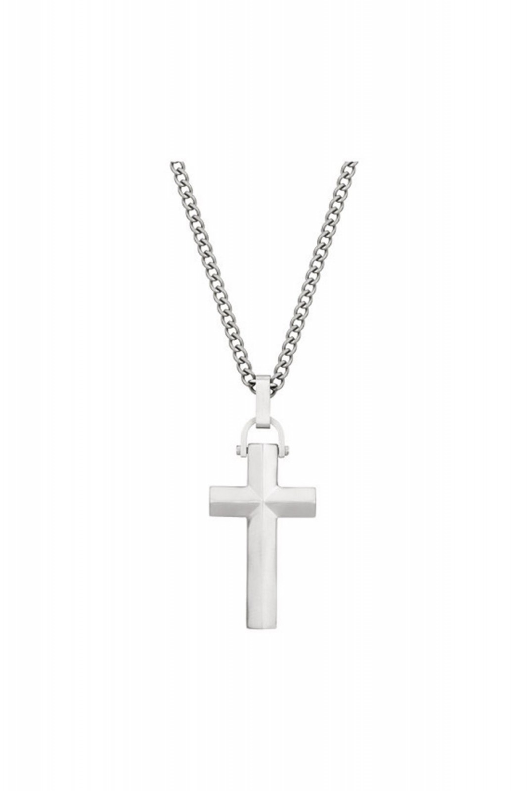 Collier acier croix Police silver PEJGN2008811