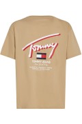 TShirt gros logo printé dos Tommy Jeans AB0 Tawny Sand DM0DM18574