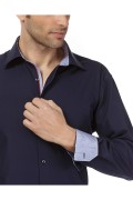 Chemise 100% coton Vincenzo boretti dark blue 10010777_dark_blue