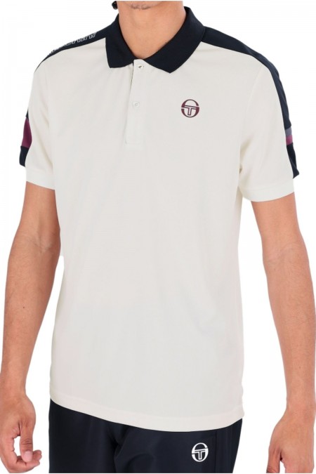 Polo sport bande logo Cross Sergio tacchini 148-GRD/BLK 40317